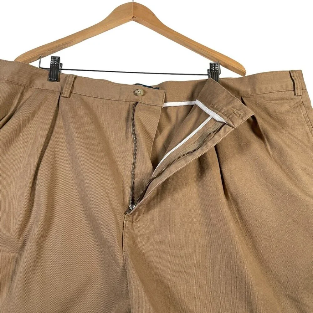 Polo Ralph Lauren Shorts Mens 50B Big‎ Khaki Tyler Chino Classic Pleated 3